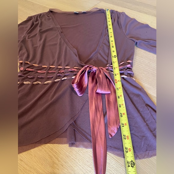 Anthropologie Boho Mesh Wrap Top - Picture 9 of 9
